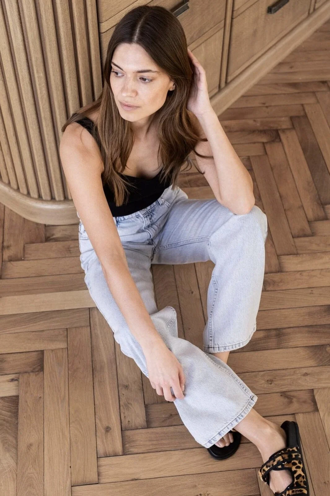 Neo Noir Simona D Pants smoke blue