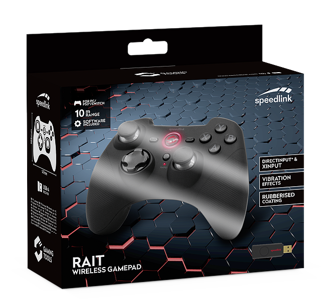 Speedlink - Rait Gamepad - Trådløs - PC/PS3/Switch/OLED Sort