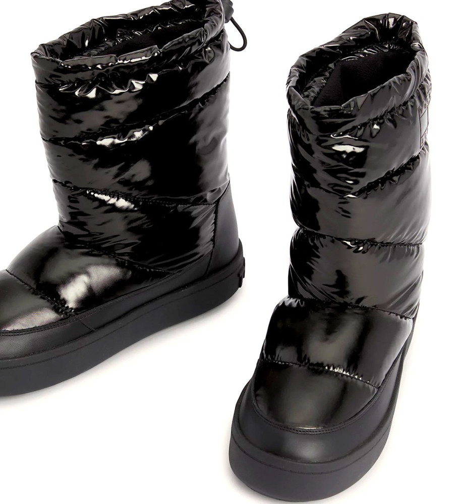 Botas Tommy Jeans acolchoadas em poliéster reciclado, pretas