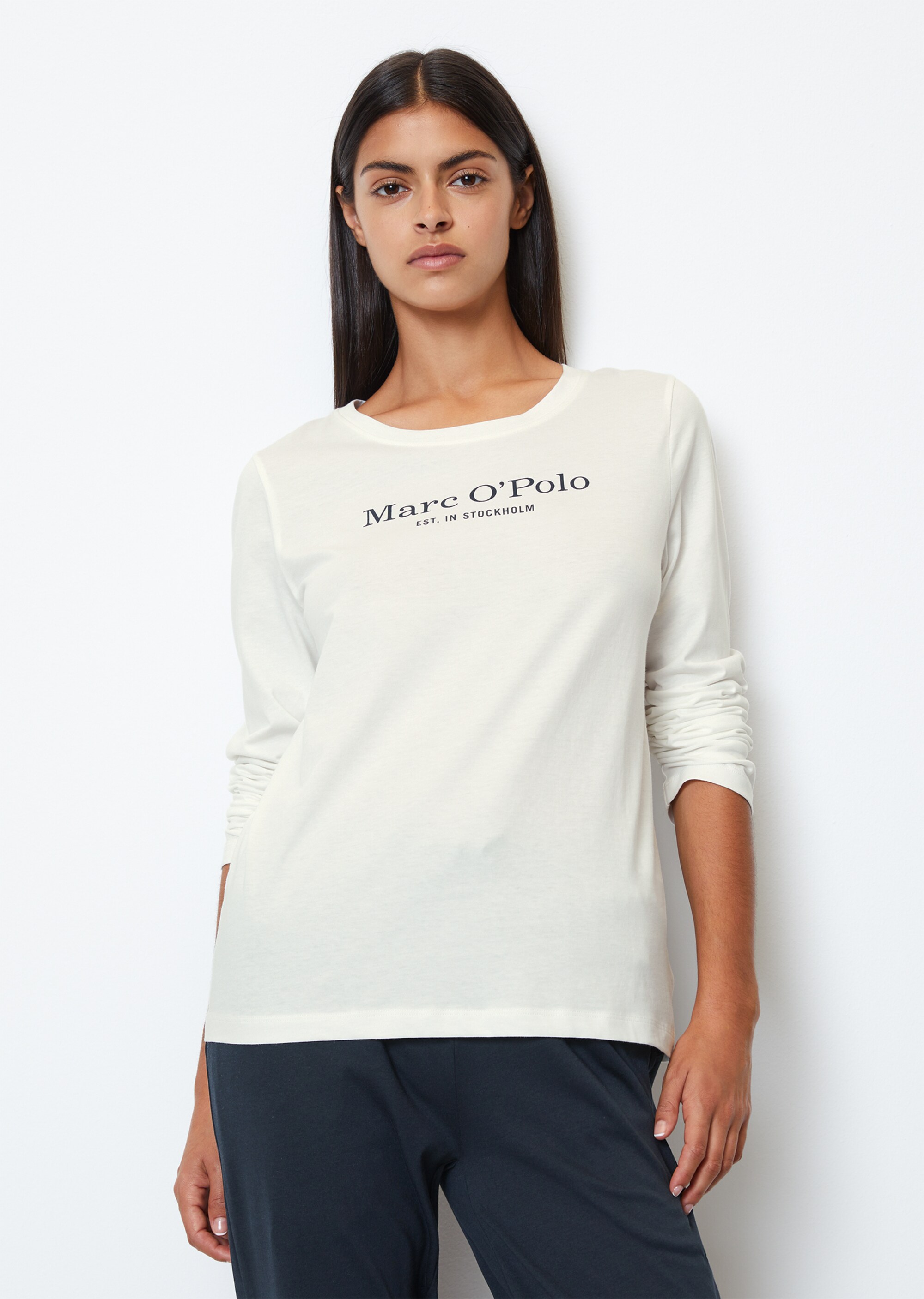 Langarm-Lounge-Shirt aus Bio-Baumwoll-Jersey