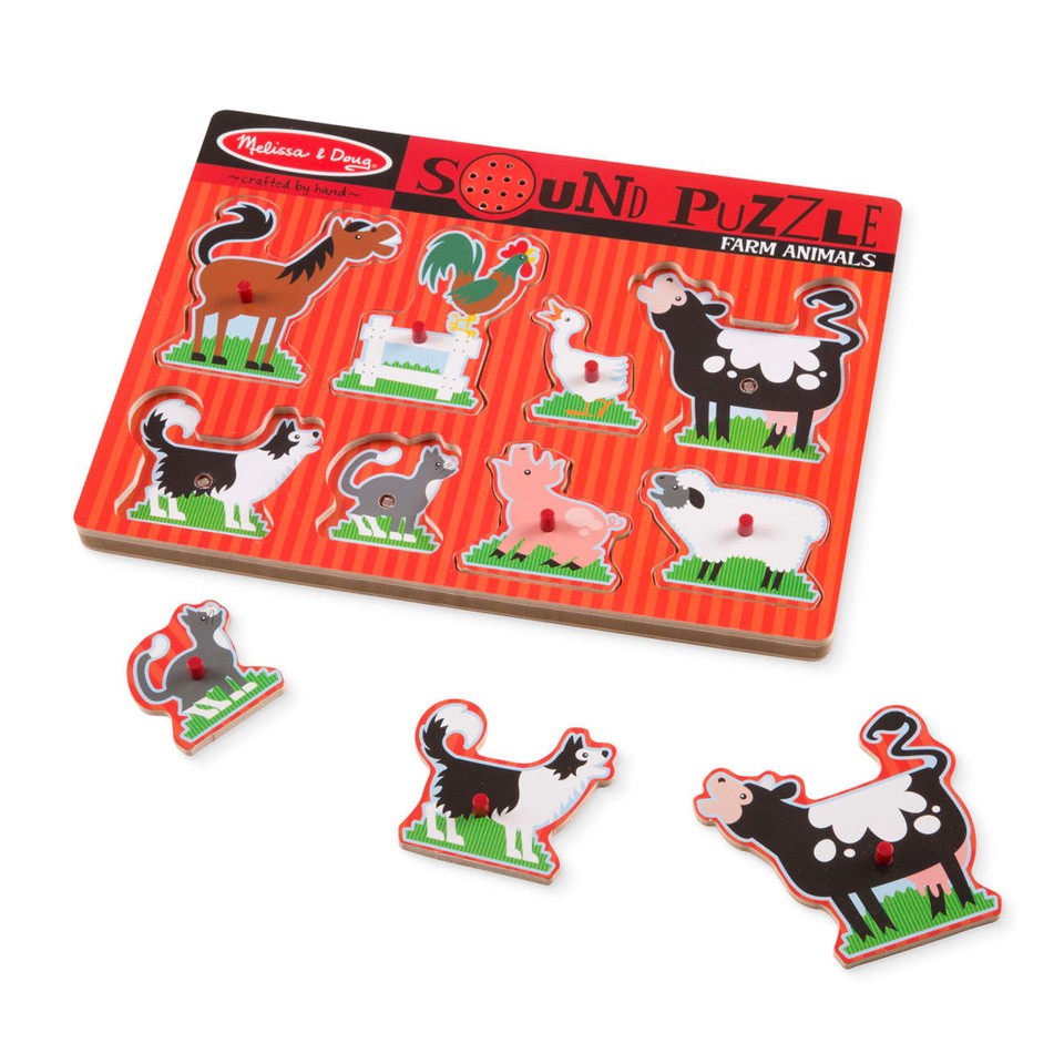 Melissa & Doug - Puslespil med Lyd - Bondegårds Dyr