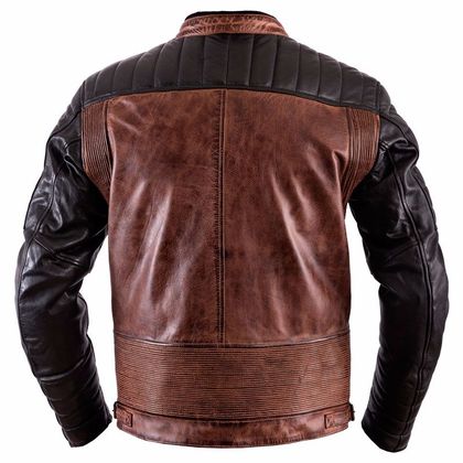 Blouson Helstons CRUISER - cuir RAG - Beige / Noir
