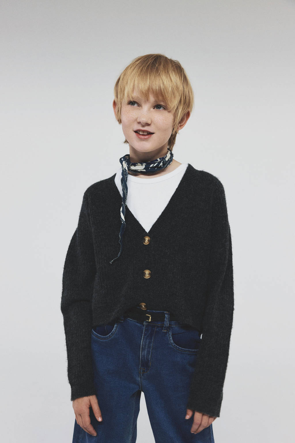 NAME IT gemêleerd vest NKFHOLLY donkergrijs