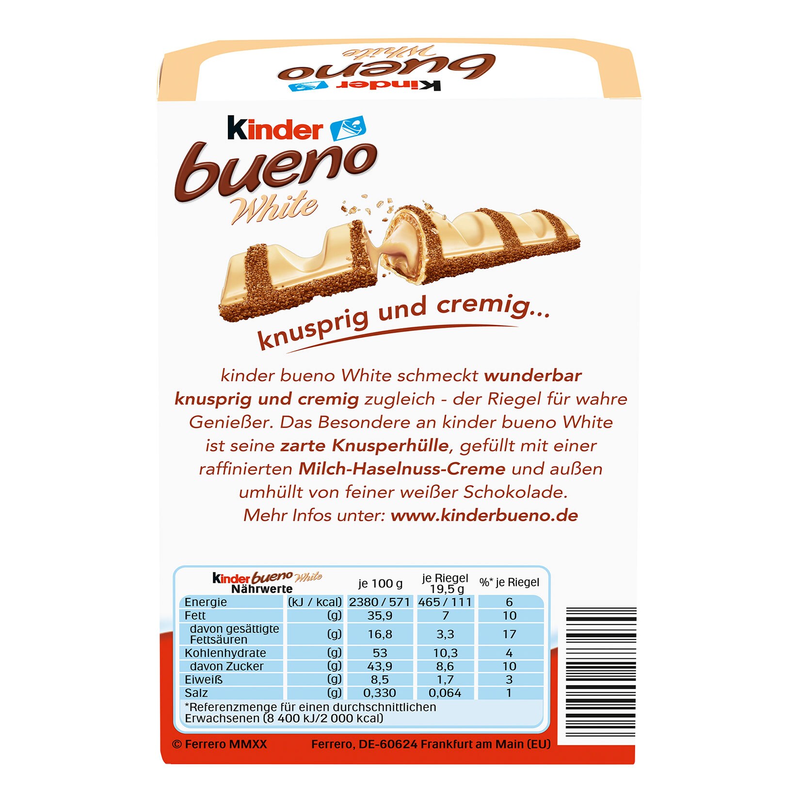 Kinder Bueno White 117 g, 27er Pack