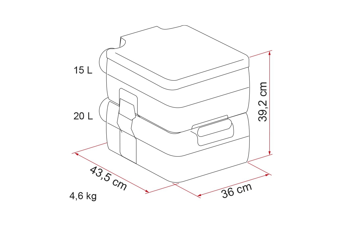 Fiamma Bi - Pot Tragbare Toilettte 39 cm