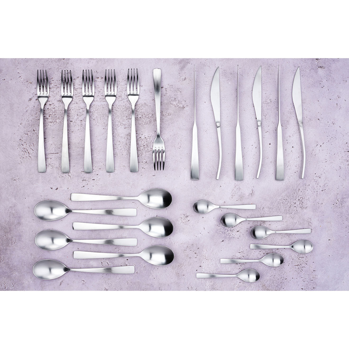 Bjorn Ménagère Oglu inox mat - 24 pièces