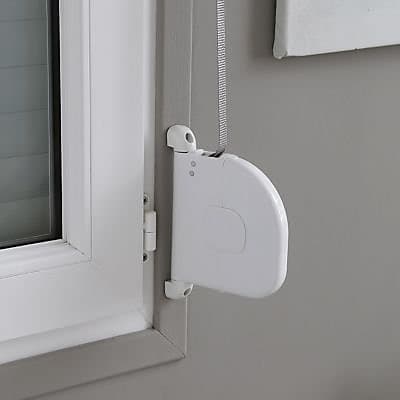 Volet roulant manuel alu sangle Protecta blanc 150 x h.155 cm