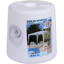 Pied de tonnelle - plastique - à remplir - blanc