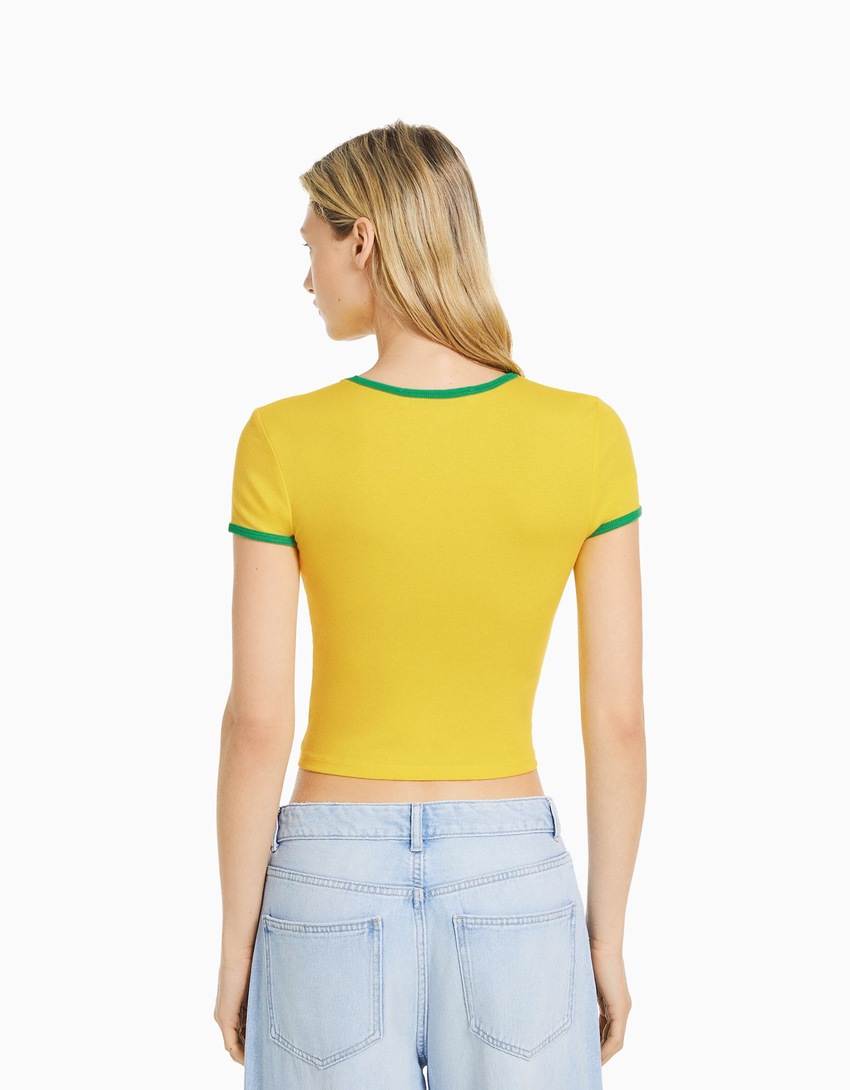 Camiseta de manga curta com estampa