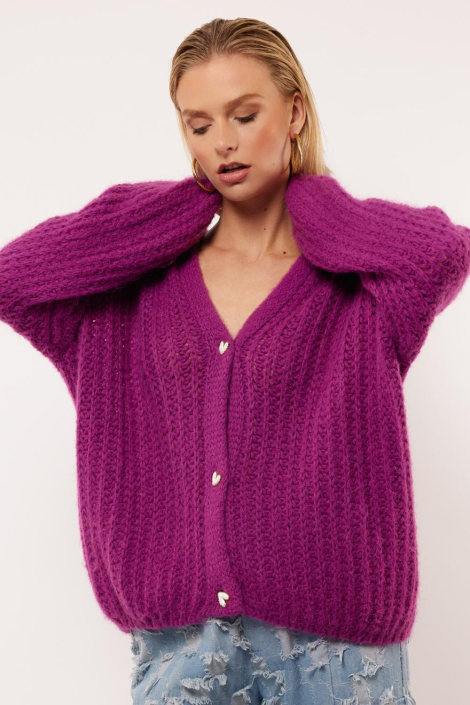 Fluresk paarse dames vest