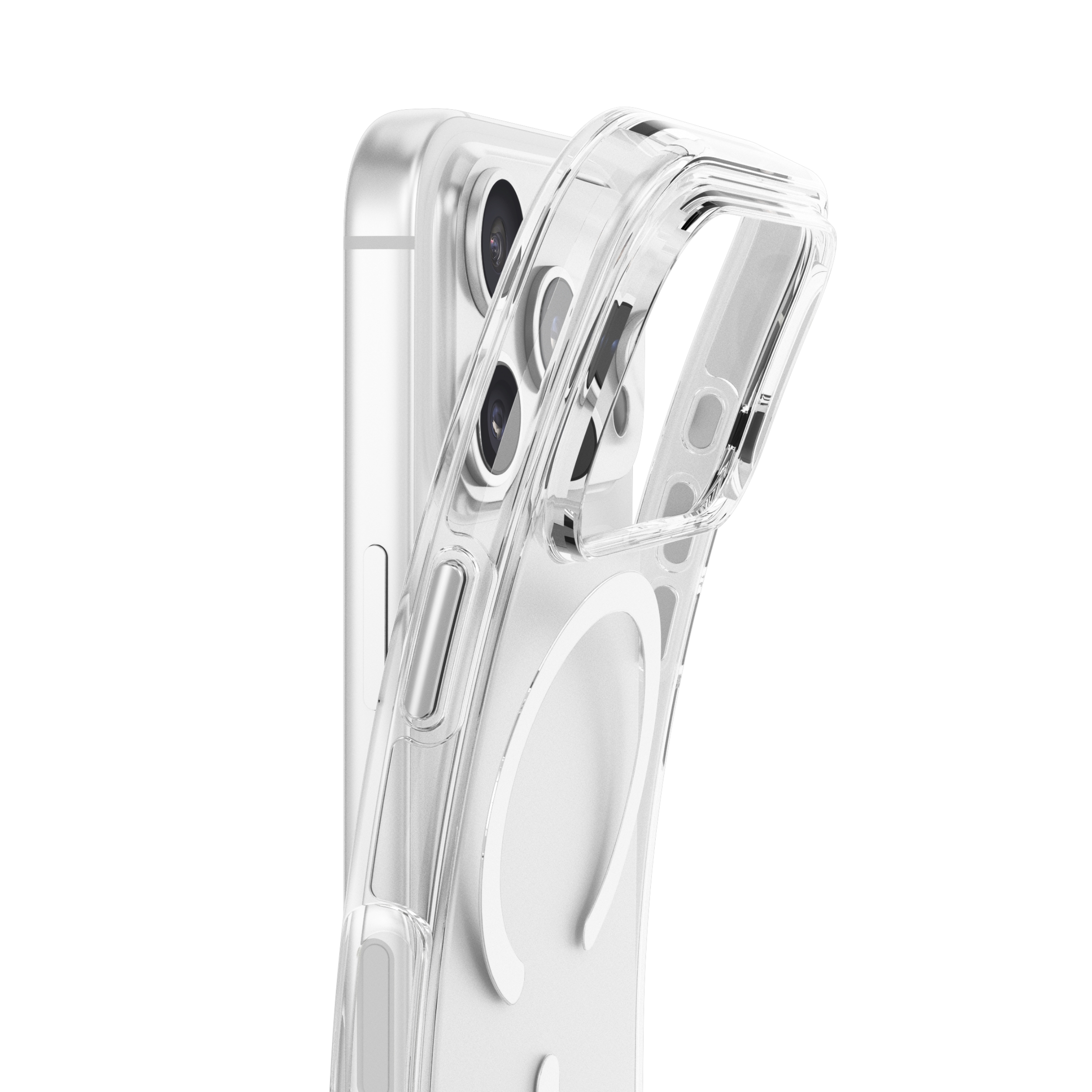 iPhone 17 Pro Max MagSafe Hybrid Hülle TPU Bumper   Acryl Rückseite Transparent Case 2 (TRC00060) - Transparent