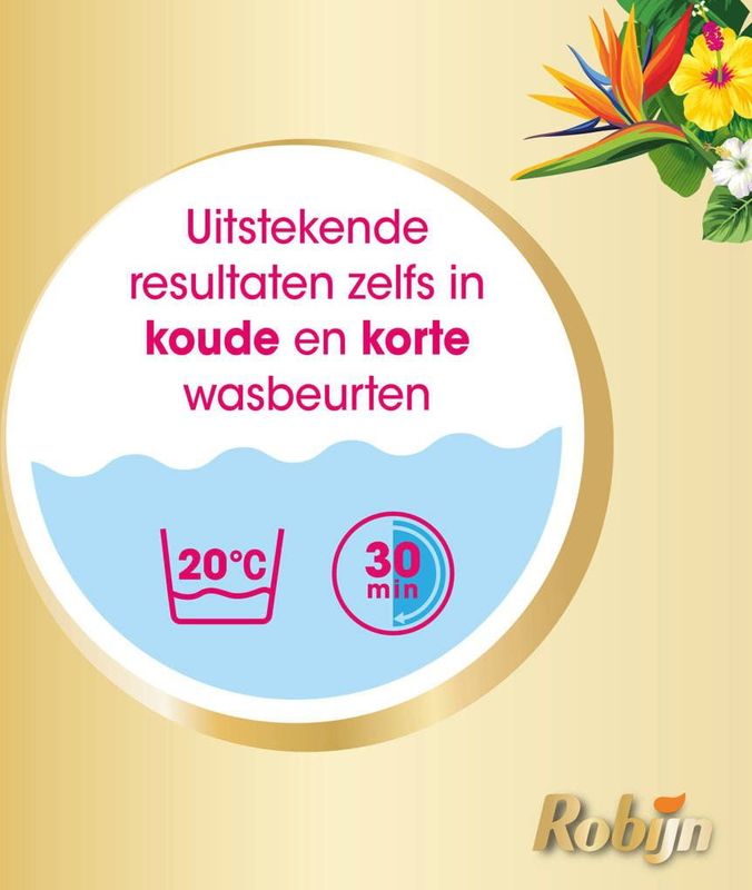 Robijn - Color Tropical - Vloeibaar Wasmiddel - 1000ml - Biologisch Afbreekbaar