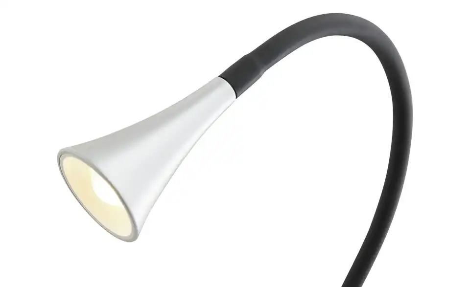 LED Tischleuchte, 1-flammig silberfarben, lackiert
