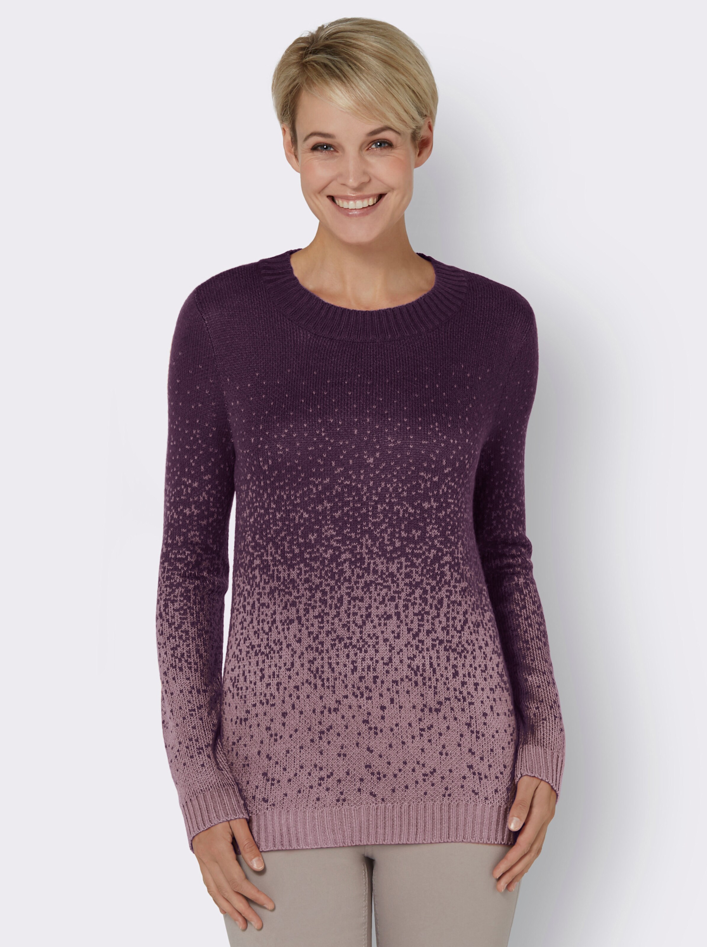 Jacquardpullover aus Jacquard-Strick