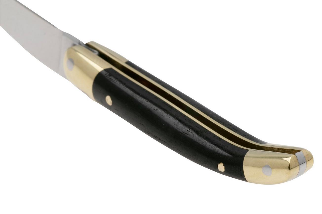 Forge de Laguiole LA127EB Ebony Wood, gepolijst, Laguiole zakmes, 7 cm