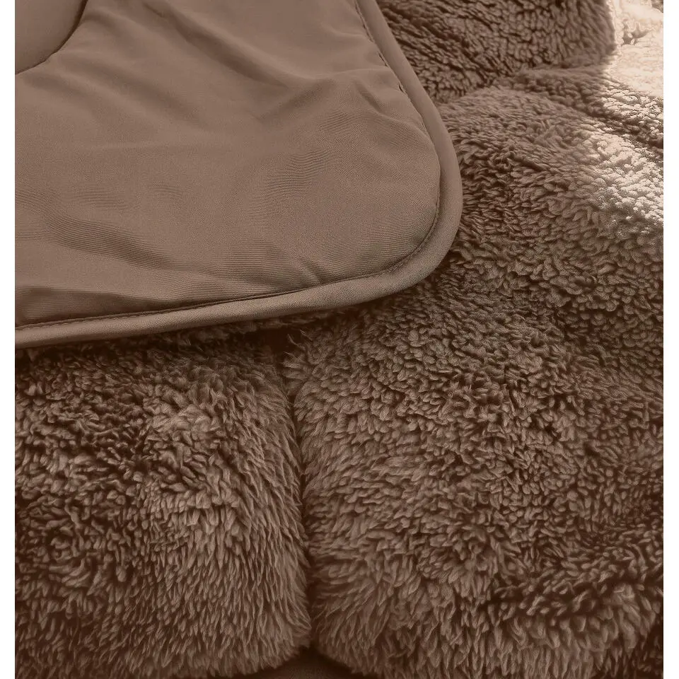 Dekbed zonder Overtrek Lazy Teddy 200x200 – Superzacht & Wasbaar – Bruin