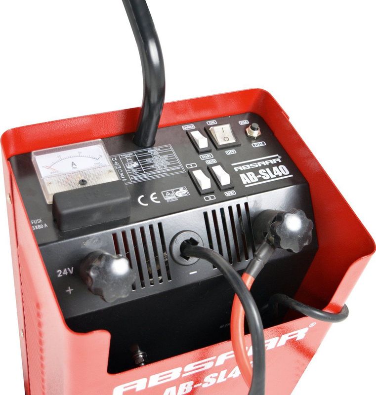 Absaar - Acculader AB-SL40 - 12/24 Volt - 40A - Digitale Weergave - Robuuste Metalen Behuizing