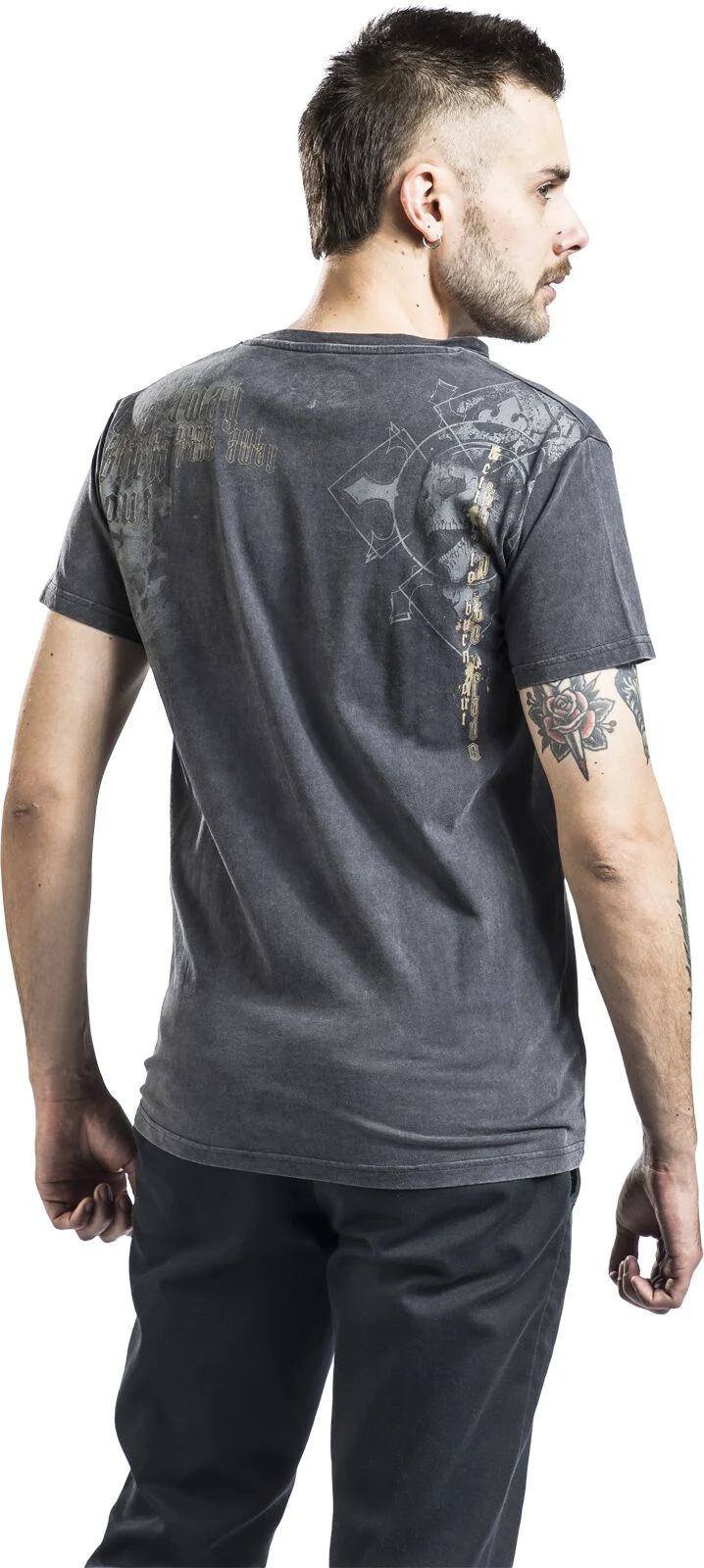 T-shirt imprimé crâne & couronne | Rock Rebel by EMP T-Shirt Manches courtes