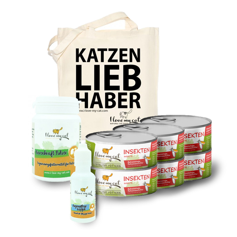 Set de soins pour les yeux pour les chats souffrant d'allergies alimentaires