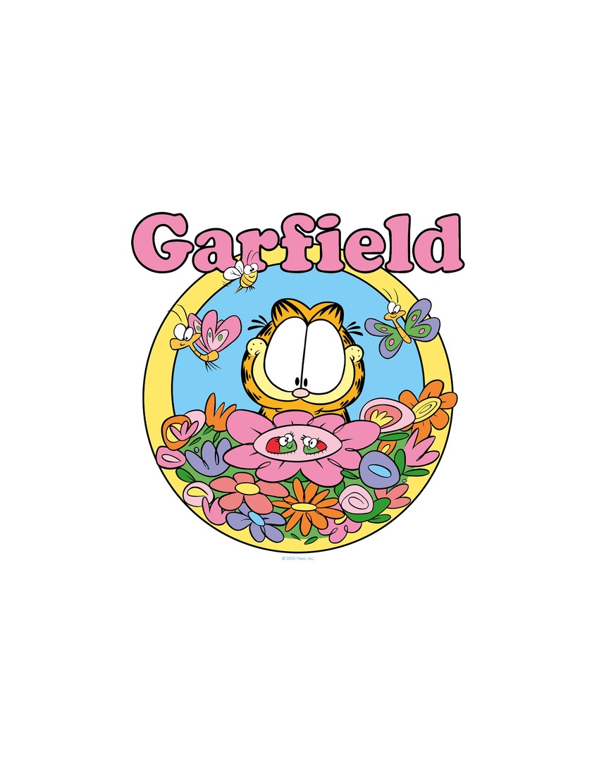 Camiseta oversized de manga curta com estampa do Garfield