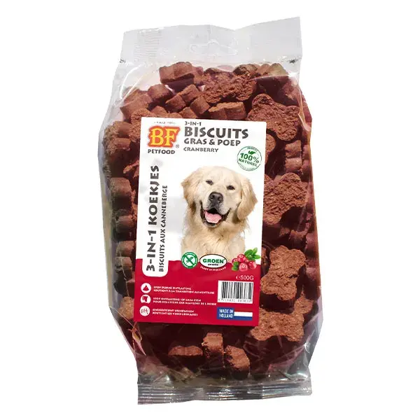 Biscoitos de cranberry BF Petfood para cães, 500g