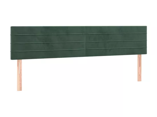 Sommier tapissier matelas et LED Vert foncé 160x200 cm Velours