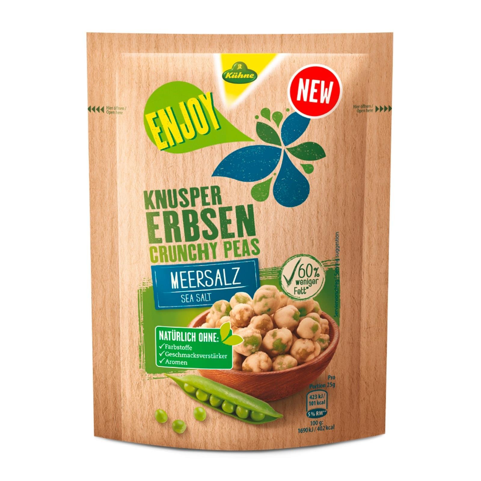 Kühne Enjoy Knusper-Erbsen Meersalz