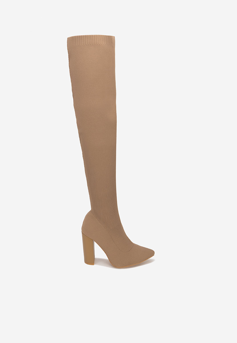 Bottes longues femme kaki Herrera