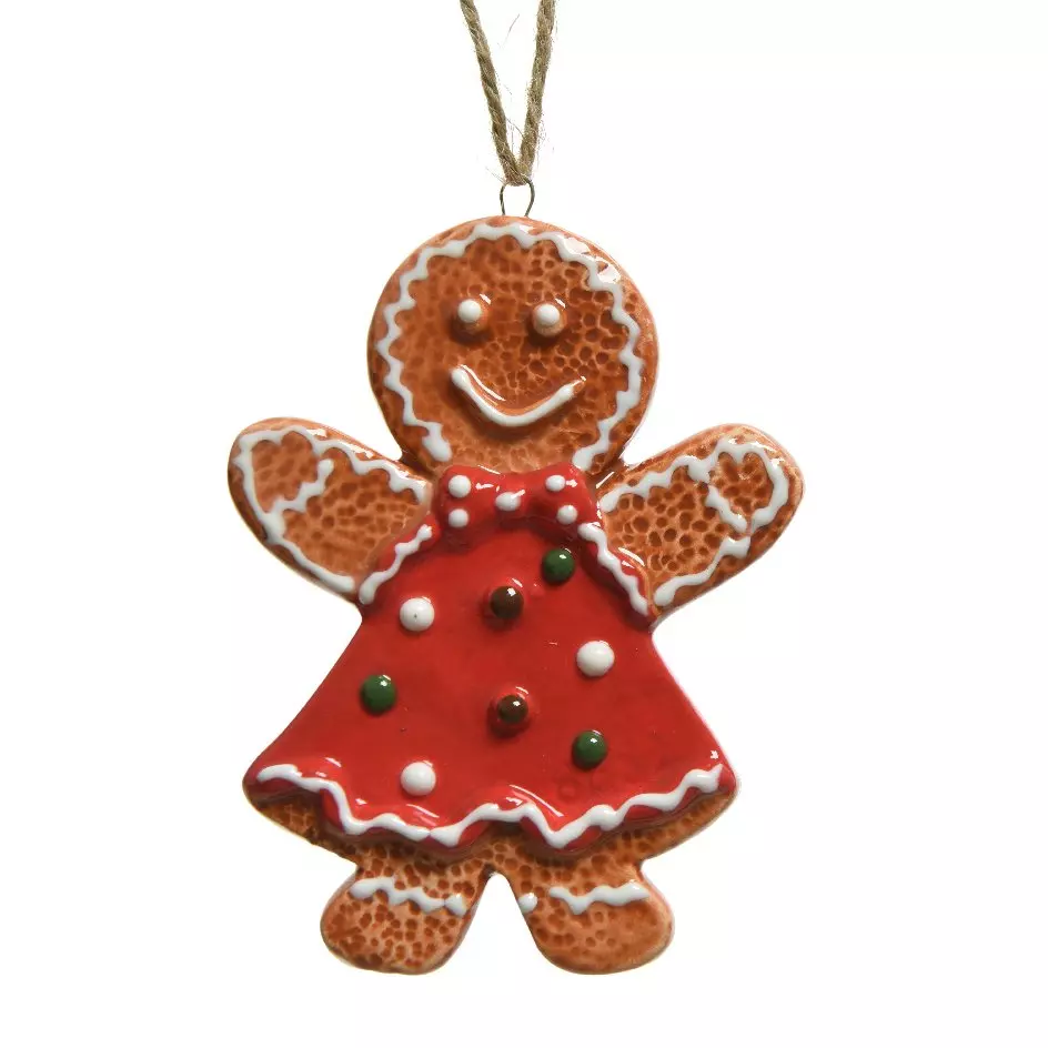 Pain d'épice Marcy de Noël à suspendre (H9 cm) Rouge