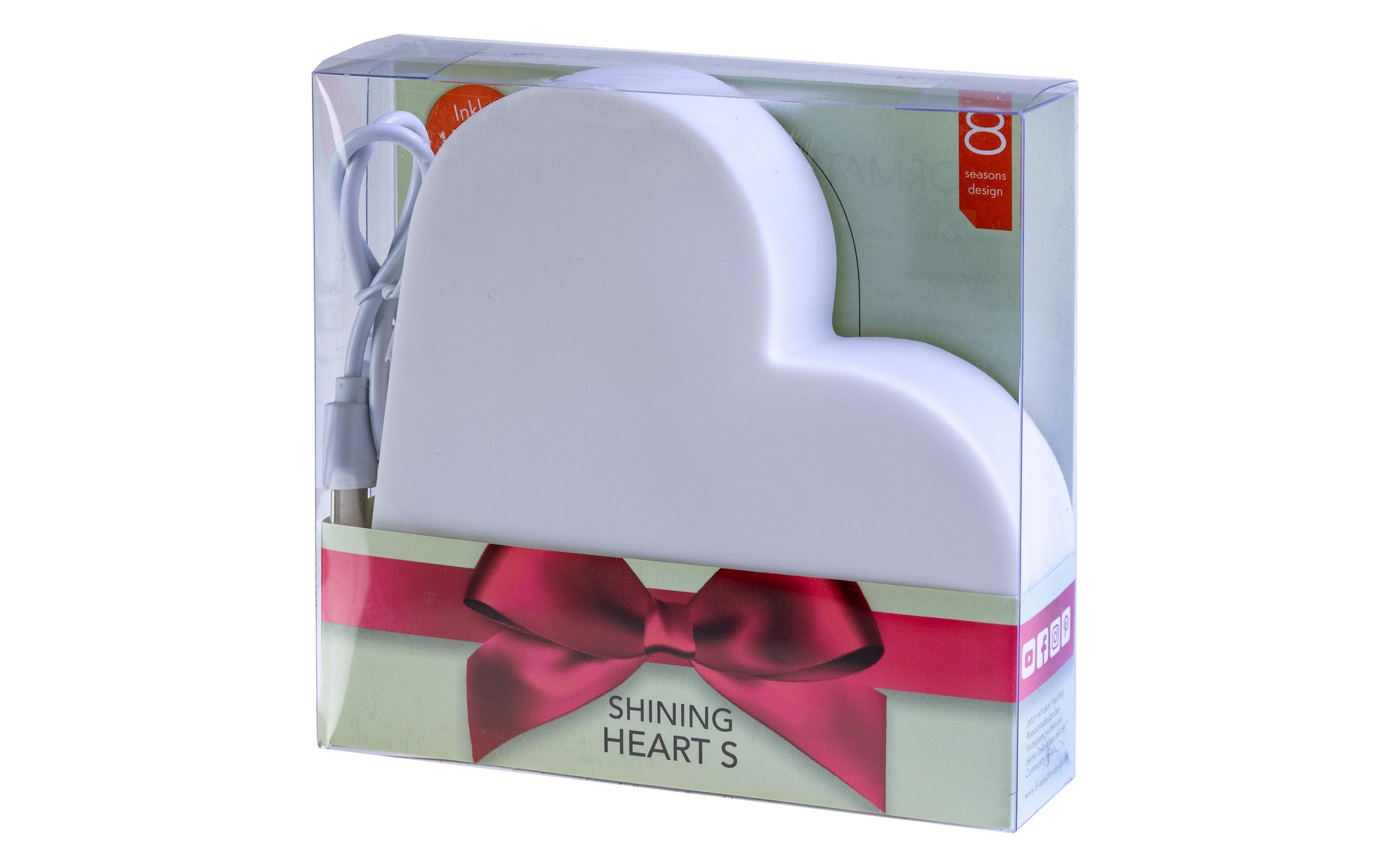 Motivlicht Shining Heart Micro S, WeissLED-Leuchte Herz