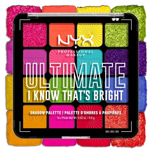 NYX Professional Makeup Ultimate Shadow Palette 16-Pan Øjenskygge, 04W I Know Thats Bright