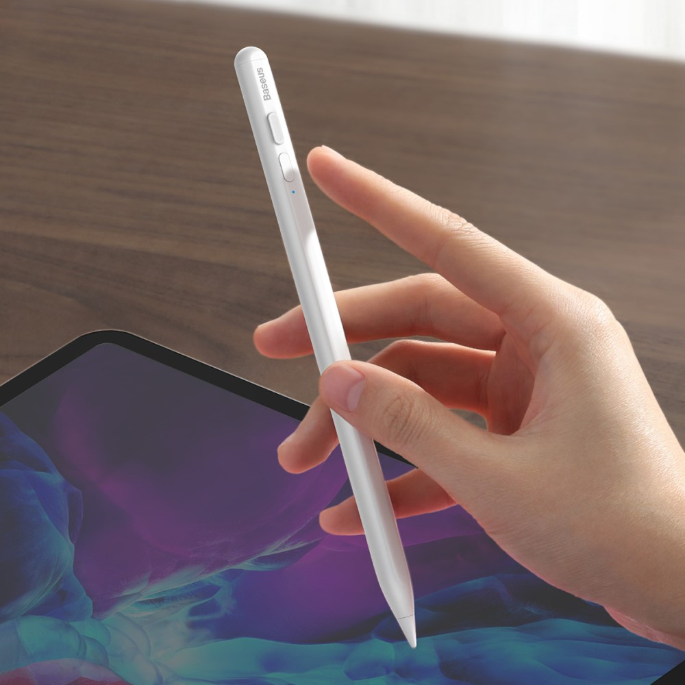 Kapazitiver Touch Pen Stylus Pencil (Active Version) mit Handballenerkennung - Weiss