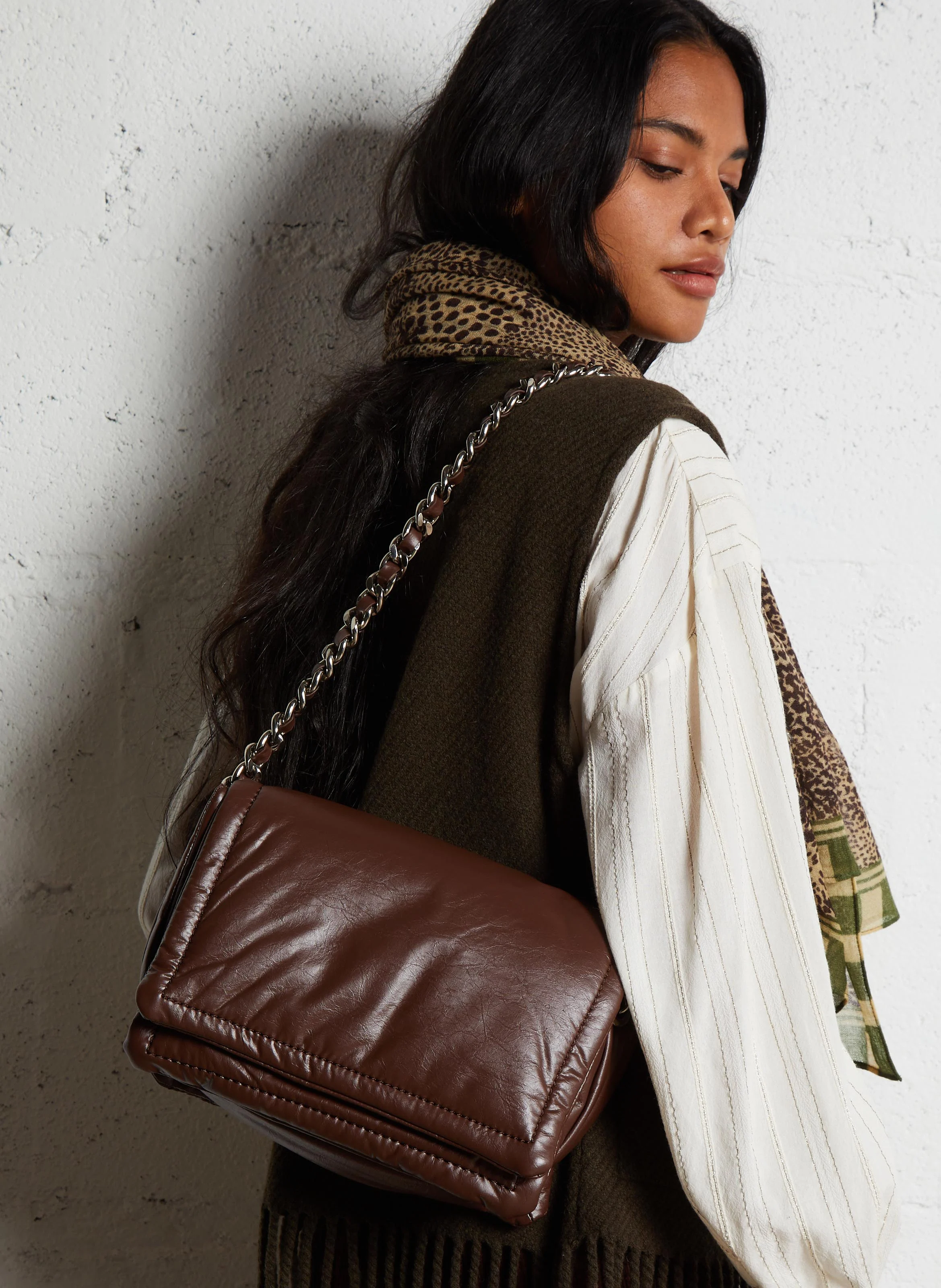 Sac à main puffy | Marron