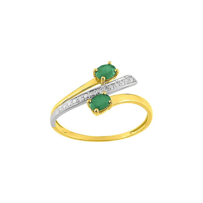 Bague femme - Emeraude - Or 18 Carats
