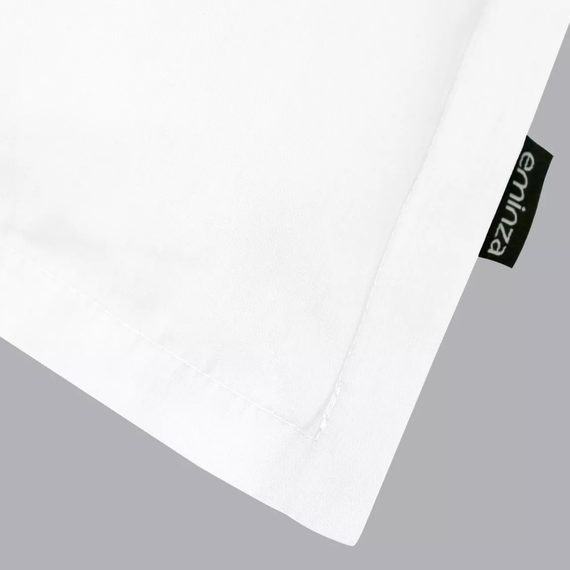 Taie d'oreiller carrée percale de coton (80 x 80 cm) Cali Blanche
