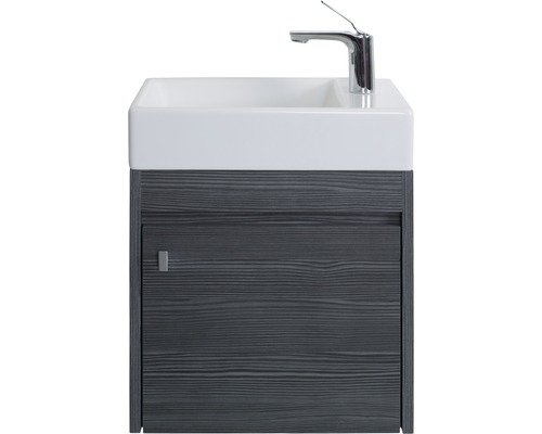 Basano gastenbadkamermeubelset Cosenza antraciet 54x45x28 cm incl. wastafel