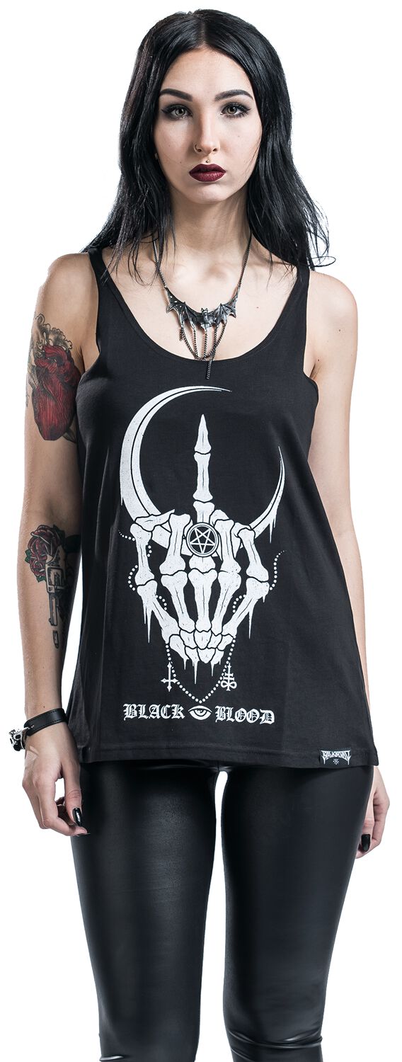 Fuck Off | Black Blood by Gothicana Top