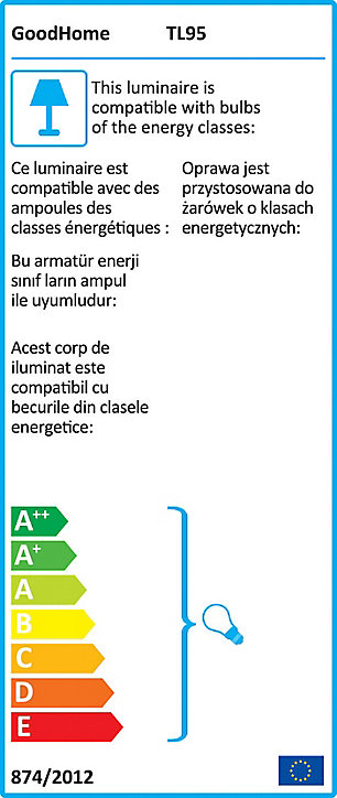 Lampe de table Theemim GoodHome E27 naturel