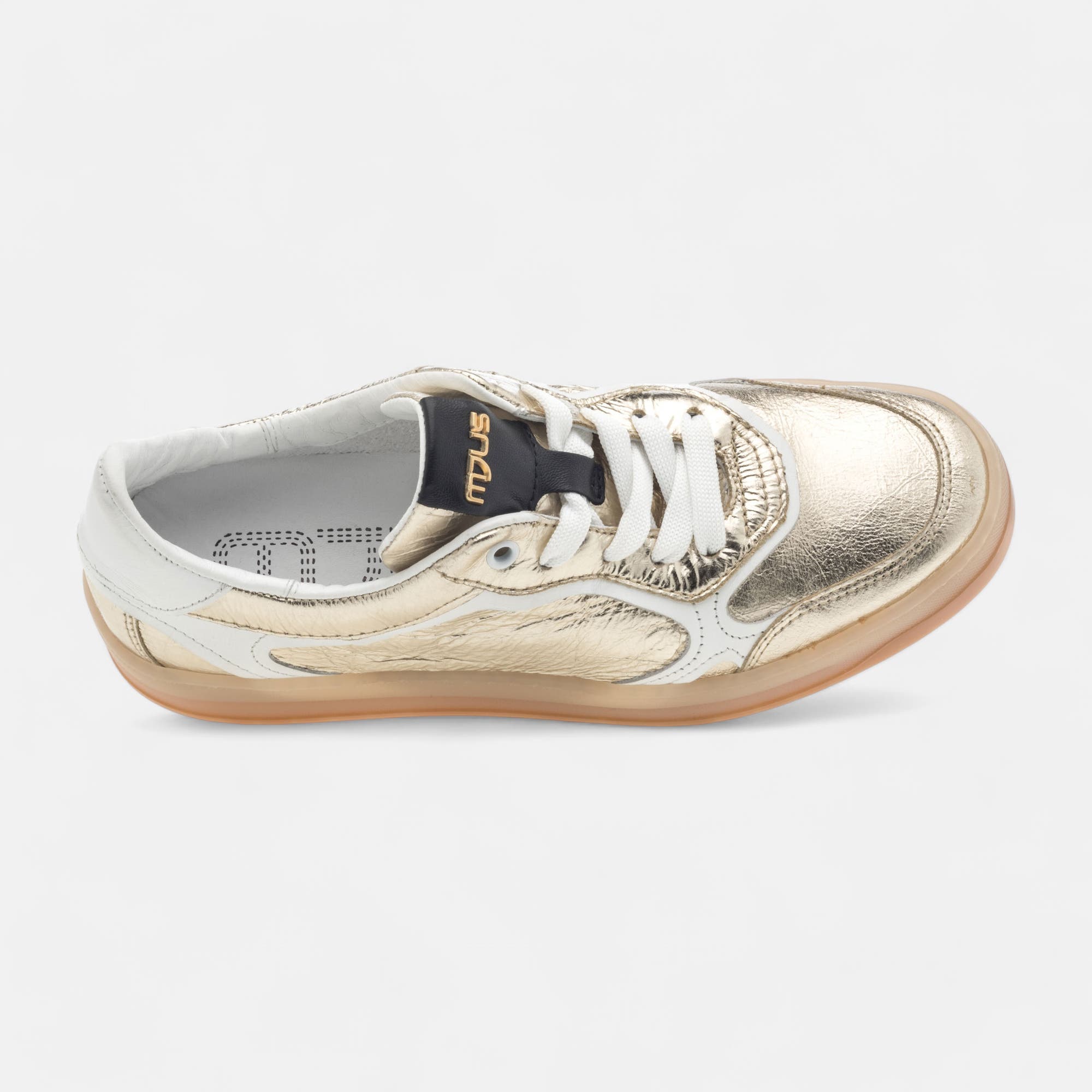 Baskets basses Femme en cuir or