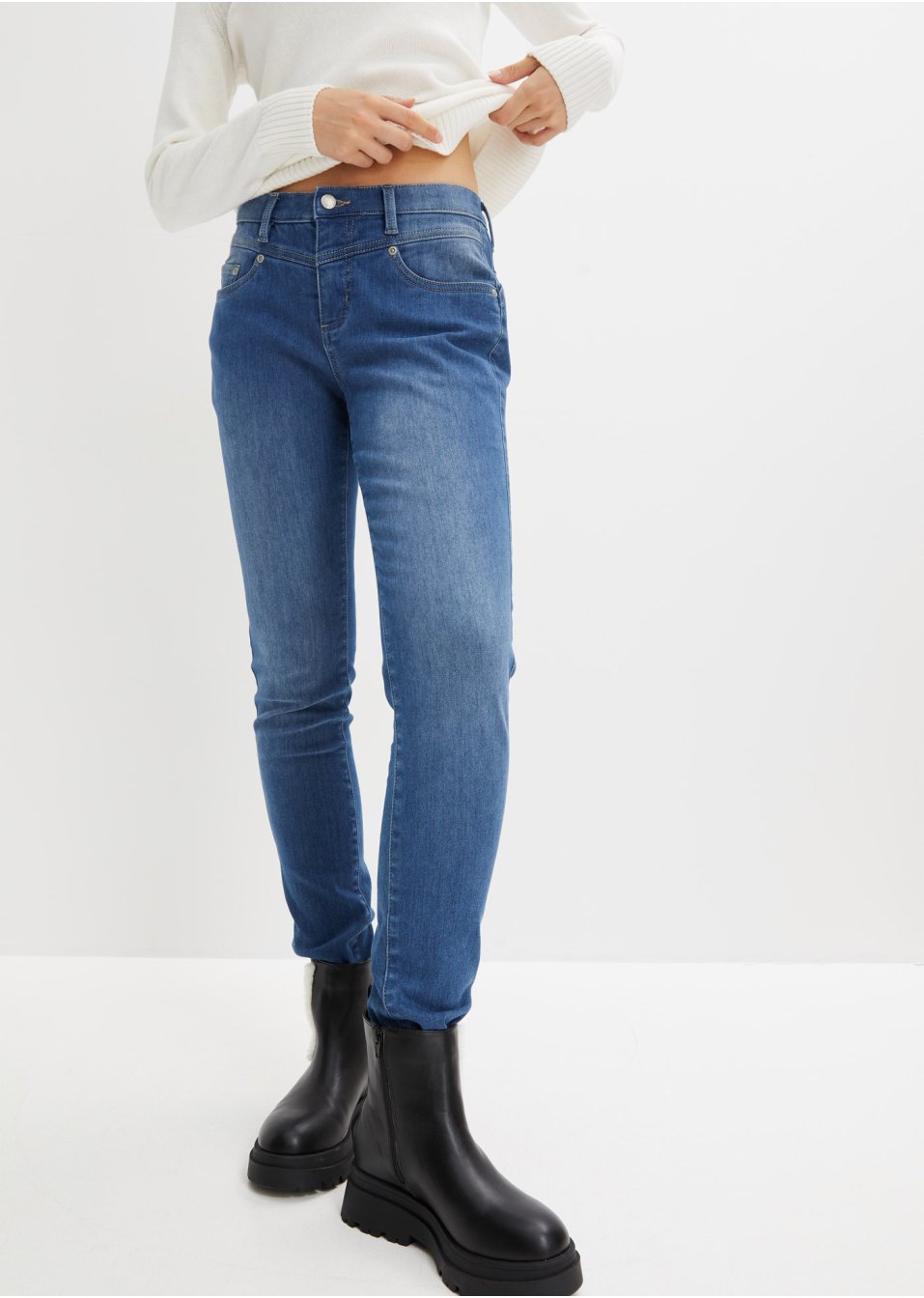 Jean sculptant thermo avec intérieur douillet, Slim