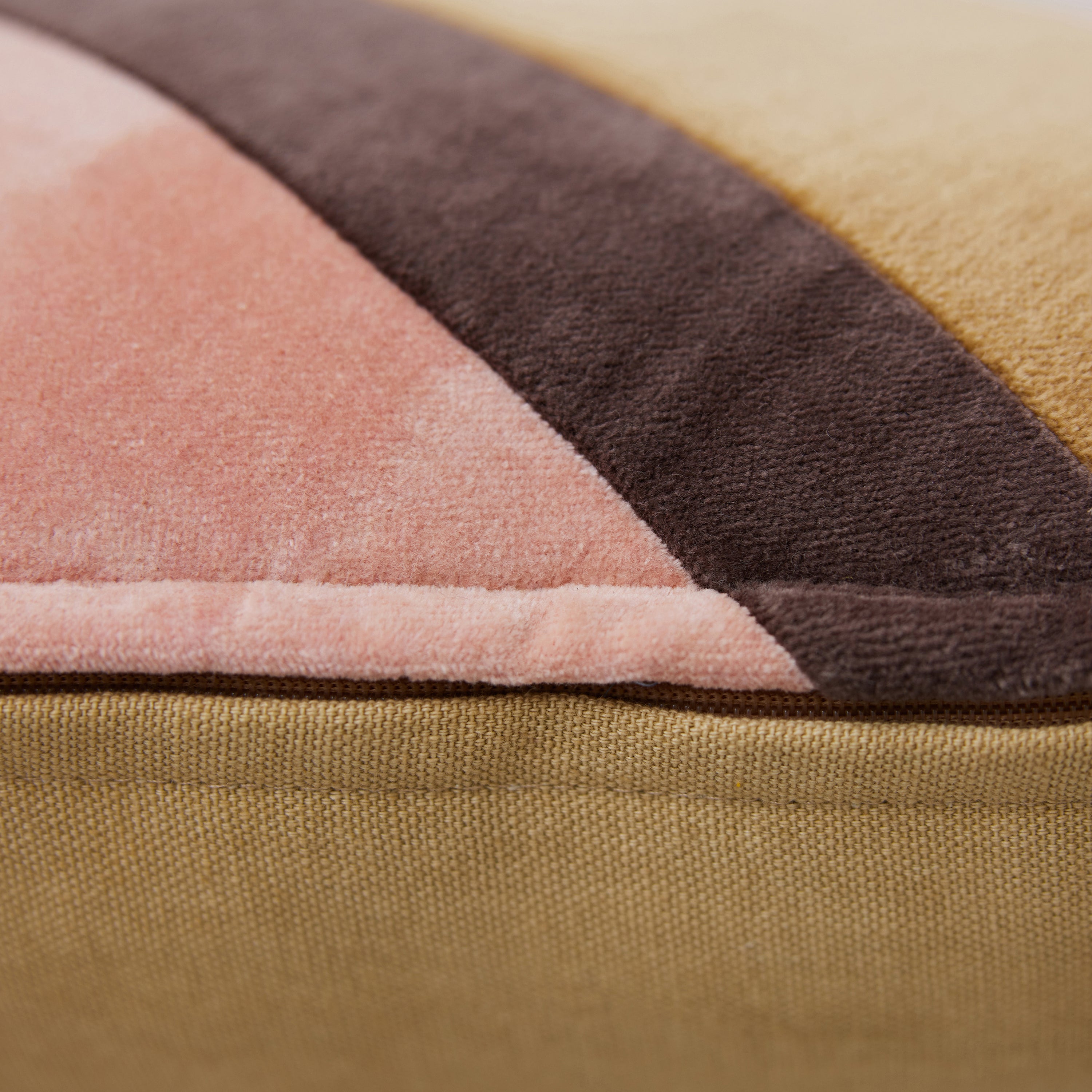 HKliving Striped Velvet Sierkussen 30 x 50 cm - Sunkissed