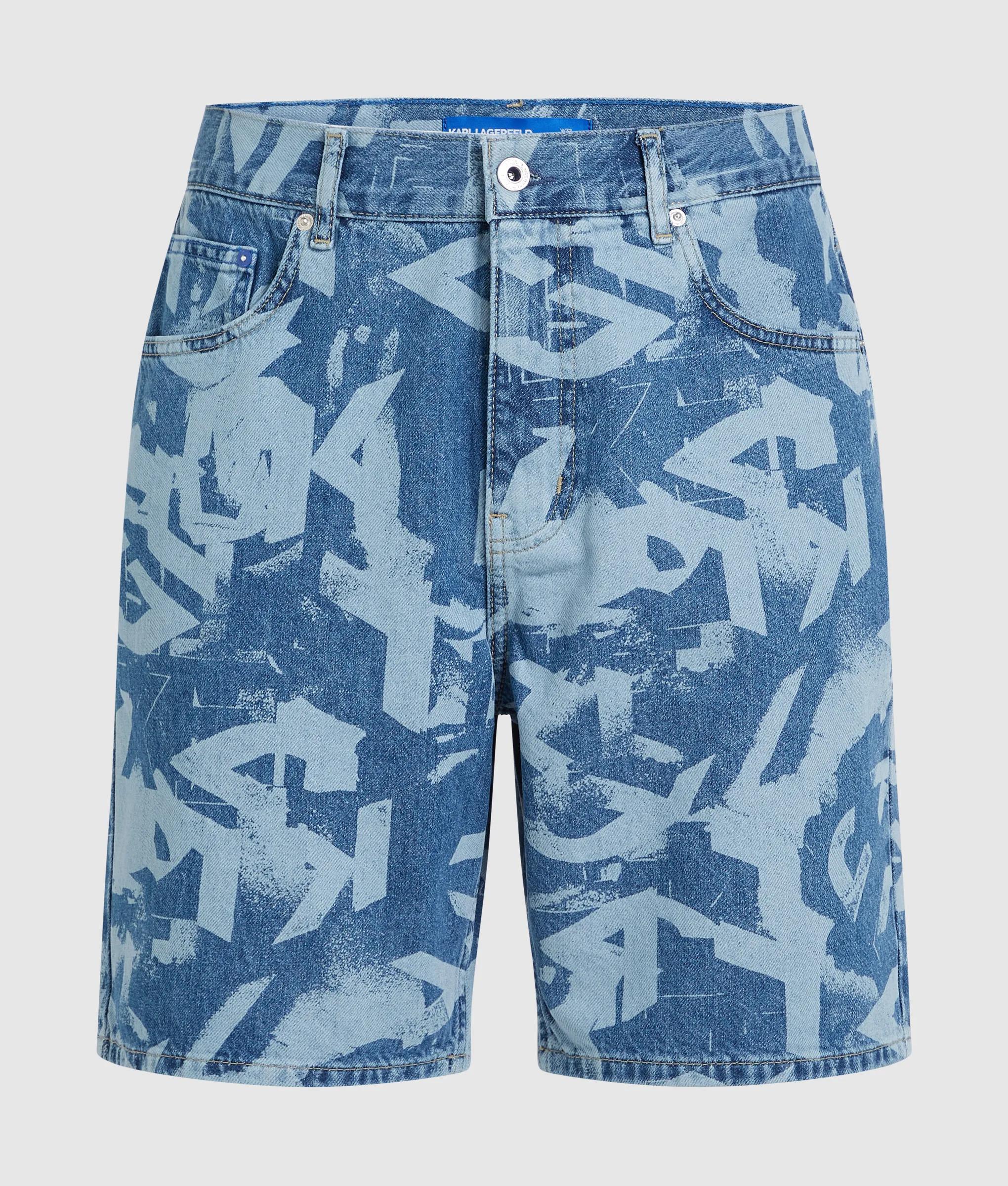 Ontspannen Monogram denim korte broek
