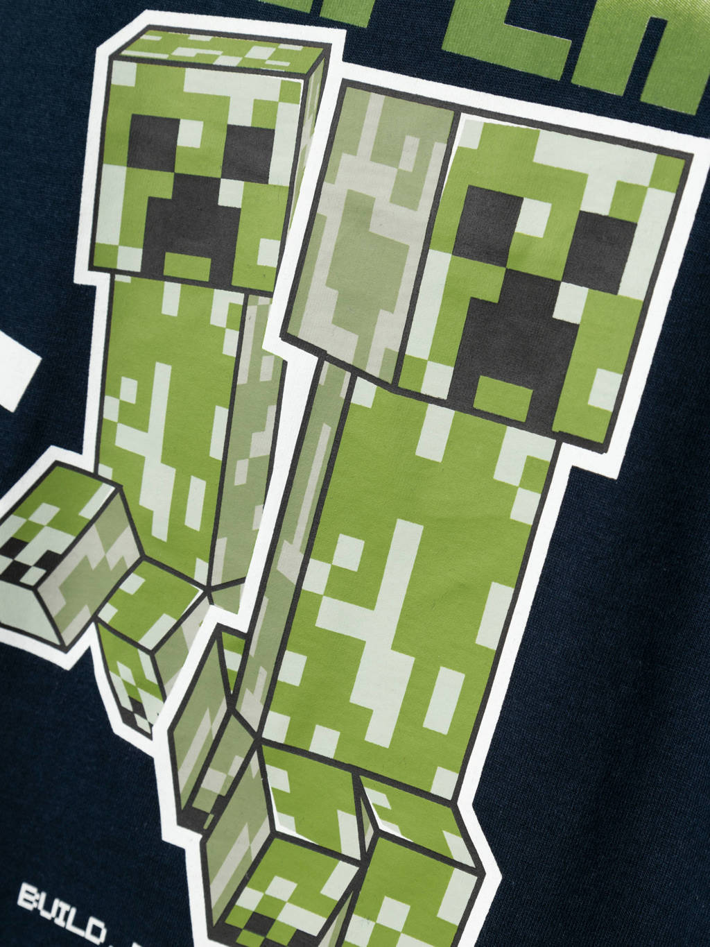 NAME IT Minecraft T-shirt NKMMYLIUS met printopdruk zwart
