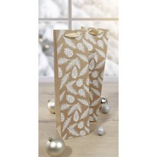 Sac cadeau pour bouteille Pine cones and pine branches
