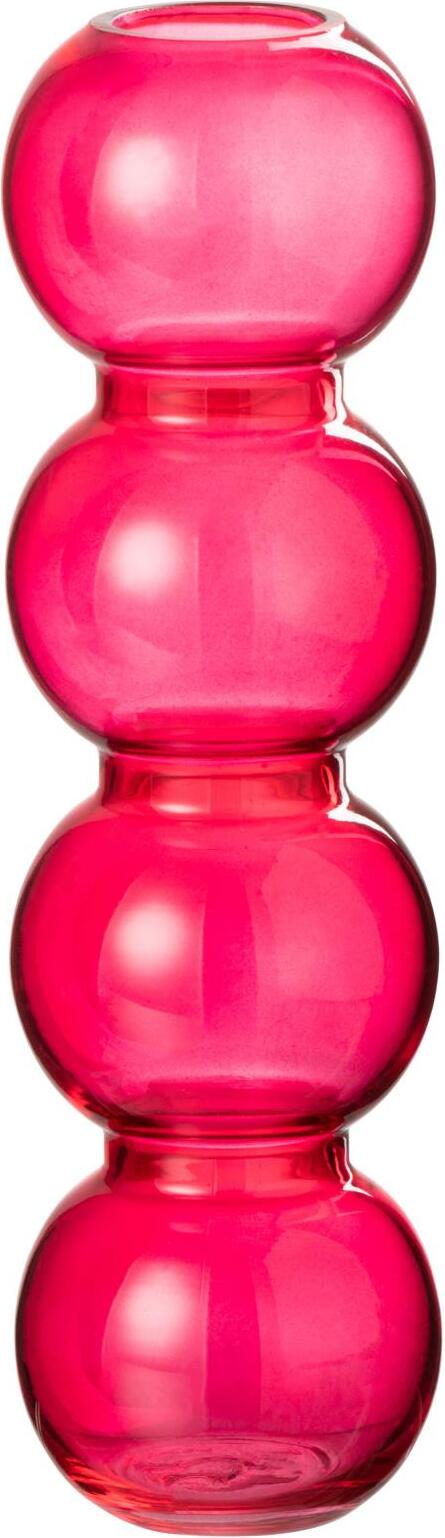 J-Line vaas Bollen roze 8,5 x 8,5 x 30,5 cm