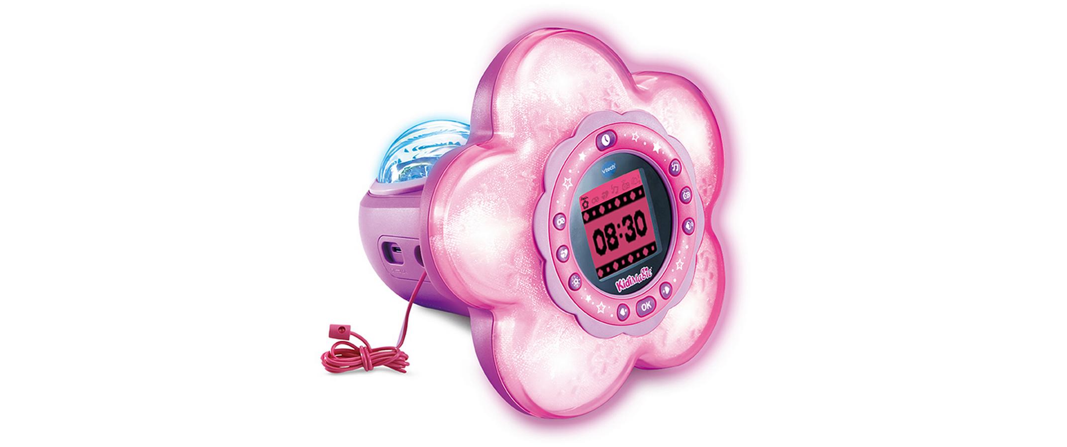 Kidimagic Galaxy Light -FR-Magischer Wecker mit farbenfrohen Lichtprojektionen und tollen Wahrsage-Funktionen sowie lustigen Spielen