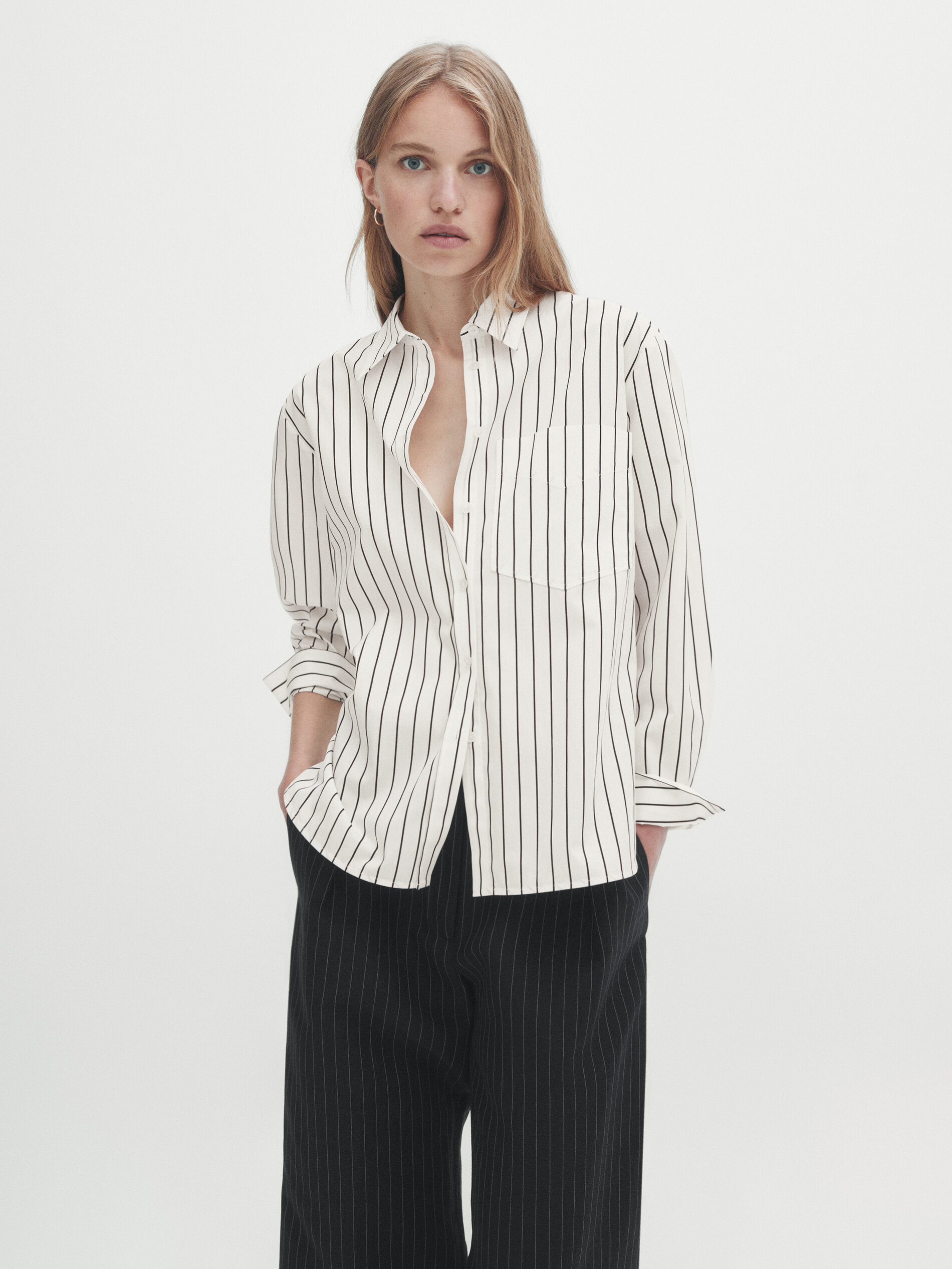 Camisa Rayas Algodón - BRANCA