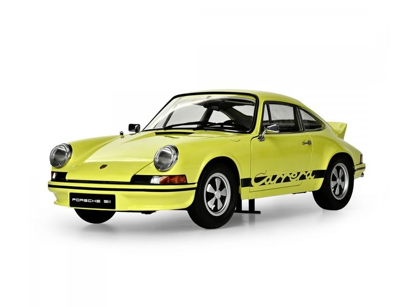 IXO Models Bausatz Porsche 911 RS 2.7 Gelb/Schwarz 1:8 Hochdetaillierter Standmodellbausatz im Massstab 1:8