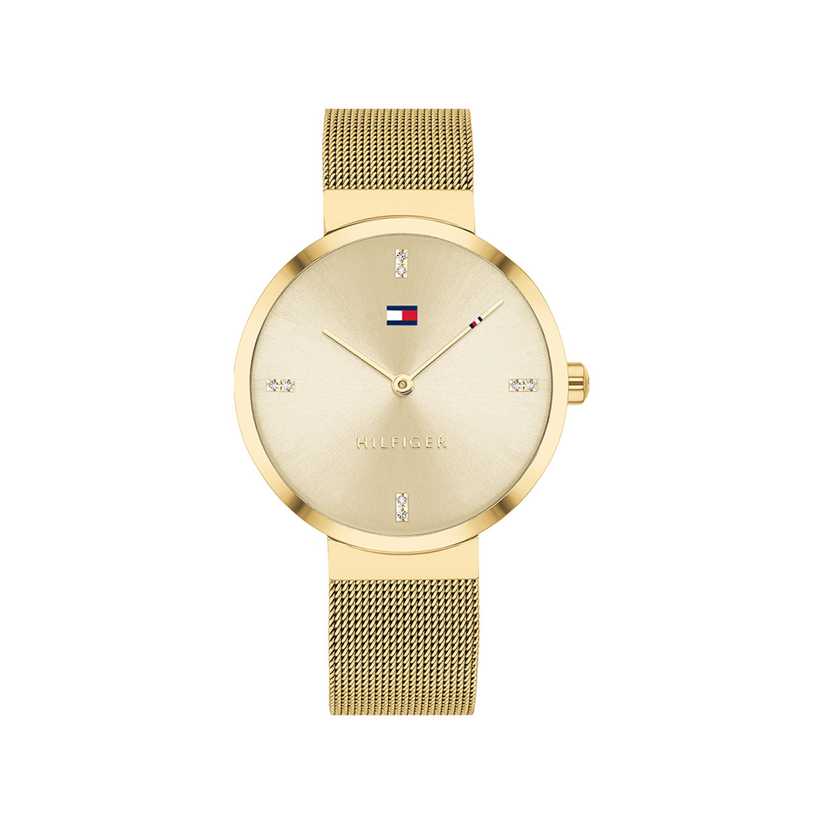 Montre Tommy Hilfiger femme acier doré jaune