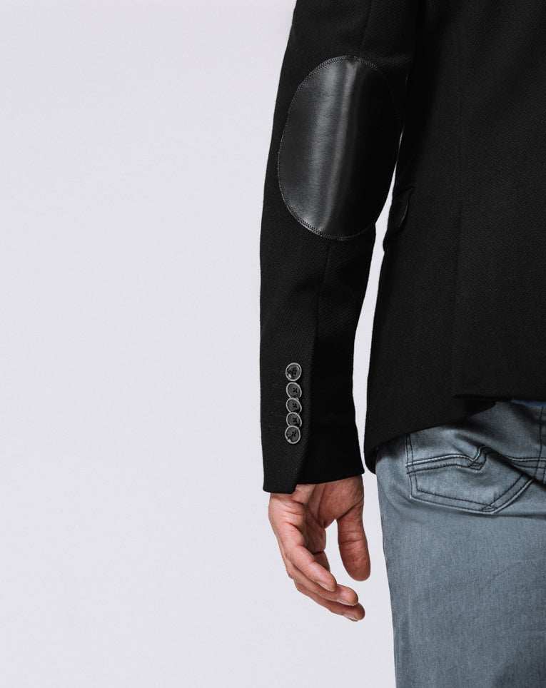 Veste tissu armuré noire 